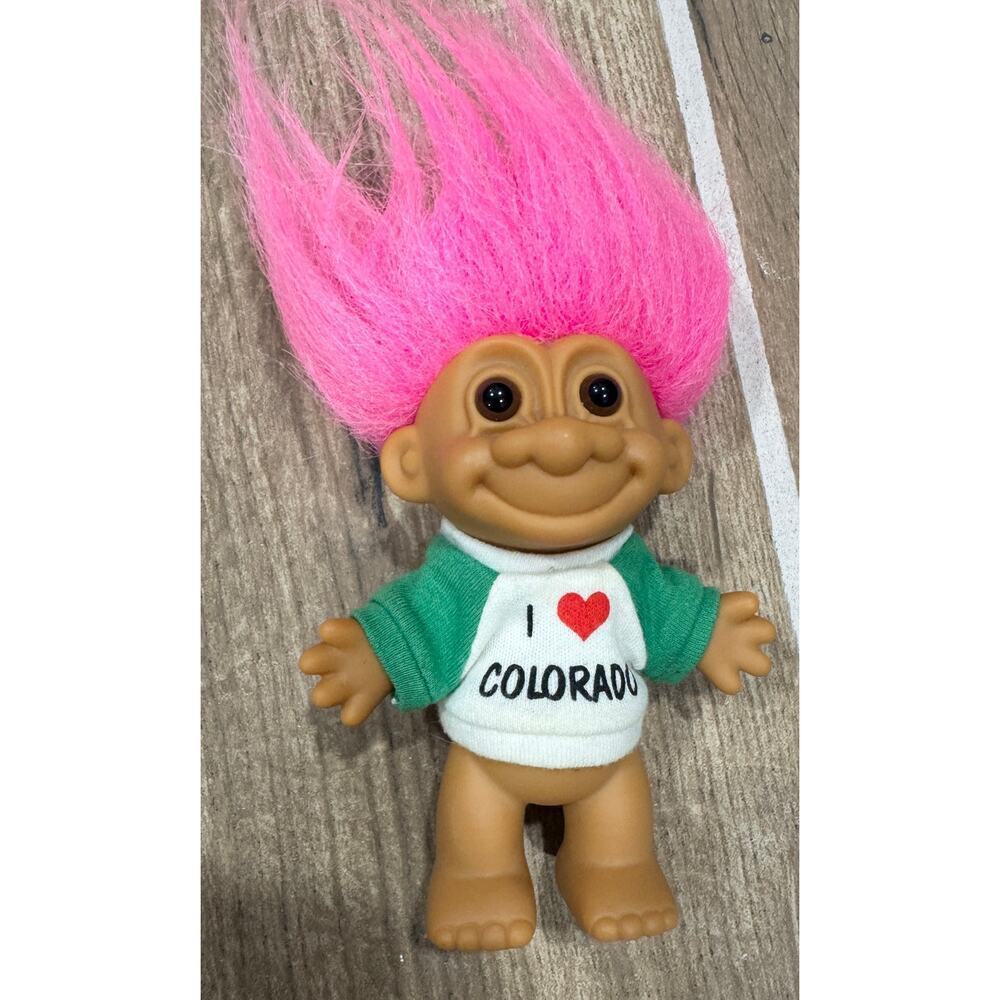 Vintage 1980s Original RUSS Troll Dolls - Lot of 2 Colorado, Denver Broncos - Picture 2 of 6